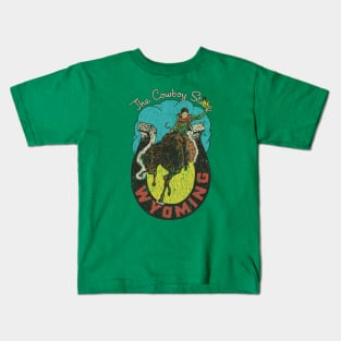 Wyoming The Cowboy State 1890 Kids T-Shirt